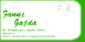 fanni gajda business card